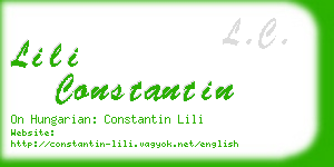 lili constantin business card